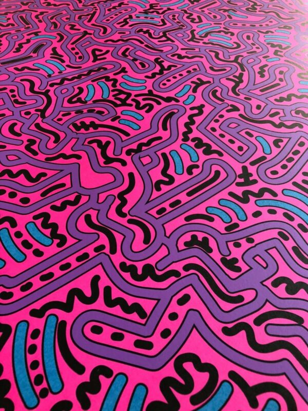 Dancing People (Purple)-Keith Haring - Image 2