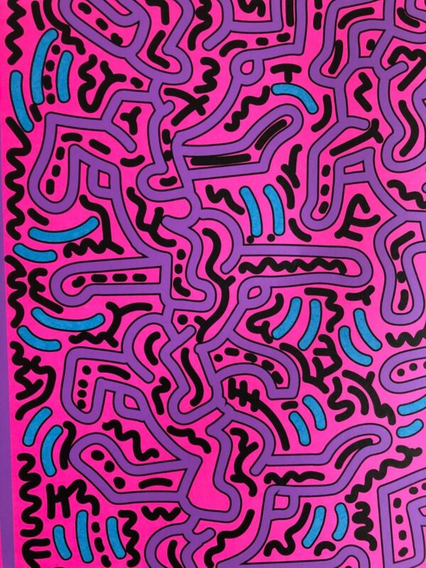 Dancing People (Purple)-Keith Haring - Image 4