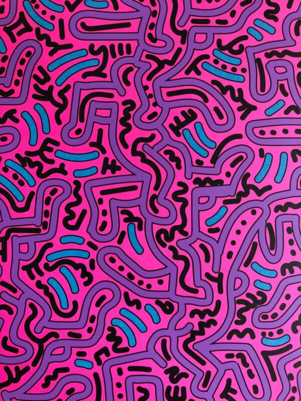 Dancing People (Purple)-Keith Haring - Image 6